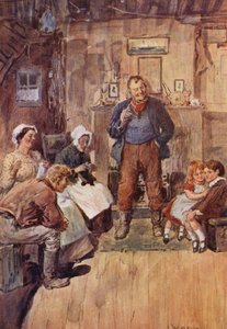 David Copperfields barndom (färglitografi)