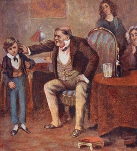 David Copperfields barndom (färglitografi)