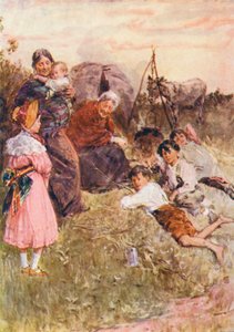 Illustration till The Mill on the Floss av George Eliot (färglitografi)