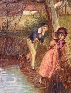 Illustration till The Mill on the Floss av George Eliot (färglitografi)