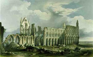 Whitby Abbey från sydväst, från 