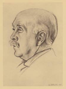 Porträtt av Max Beerbohm (litografi) av William (after) Rothenstein