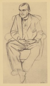 Porträtt av Philip Wilson Steer (litografi) av William (after) Rothenstein