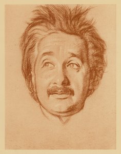 Porträtt av professor Albert Einstein (litografi) av William (after) Rothenstein