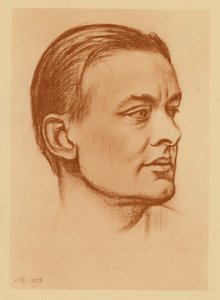 Porträtt av T S Eliot (litografi) av William (after) Rothenstein