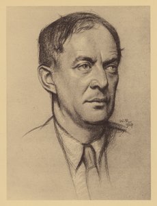Porträtt av Walter de la Mare (litografi)