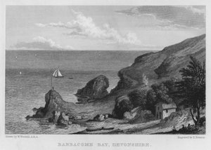 Babbacombe Bay, Devonshire (gravyr) av William (after) Westall