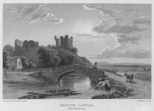 Brough Castle, Westmoreland (gravyr) av William (after) Westall