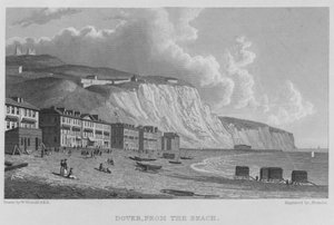 Dover, från stranden (gravyr)
