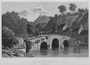 Glenmire Bridge, nära Cork (gravyr) av William (after) Westall