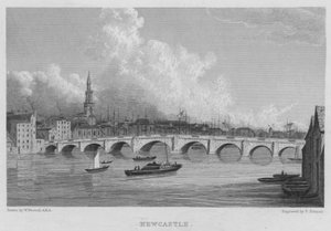 Newcastle (gravyr) av William (after) Westall