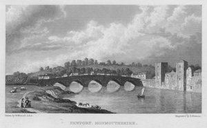 Newport, Monmouthshire (gravyr) av William (after) Westall