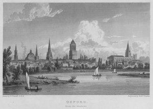 Oxford, från ängarna (gravyr)