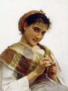 En bretonsk flicka, 1889 av William Adolphe Bouguereau