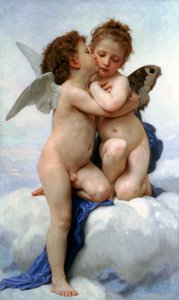 Amor och psyke som barn, Den första kyssen, 1890.