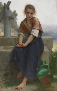Franska:  La Cruche Cassée Den trasiga kannan av William Adolphe Bouguereau