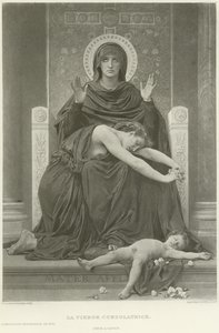 Jungfrun som tröstar (gravyr) av William Adolphe Bouguereau