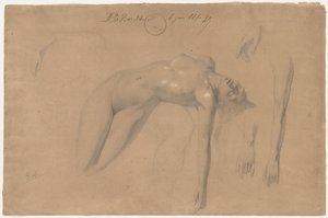Liggande Kvinna Naken av William Adolphe Bouguereau