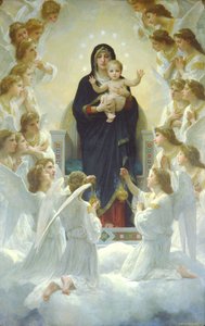 Änglarnas drottning eller Jungfru Maria med änglar av William Adolphe Bouguereau