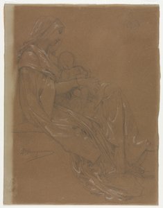 Jungfrun och barnet av William Adolphe Bouguereau