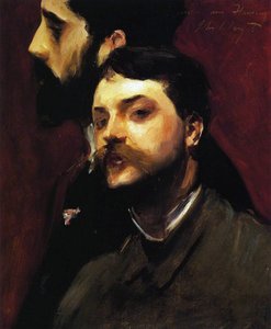Målarna François Flameng och Paul Helleu, c.1880 av William Adolphe Bouguereau
