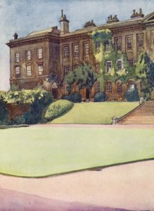 Worcester College, framsidan av kvadranten (färglitografi) av William Ainsworth Wildman