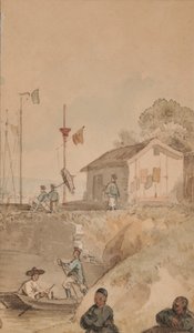 Flodbåt i Kina, november av William Alexander