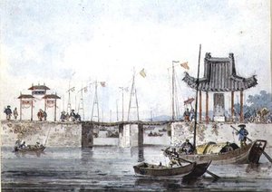 Fartyg nära en sluss av William Alexander