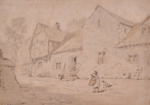 Village Scene, Kent av William Alexander