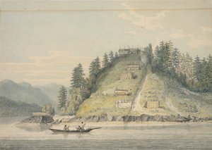 By av vänliga indianer, vid ingången till Bute