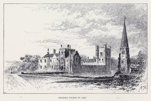 Buckden Palace 1790 (gravyr) av William Alexander Ansted