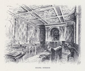 Kapellinteriör (gravyr) av William Alexander Ansted