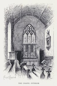 Kapellets interiör (gravyr) av William Alexander Ansted