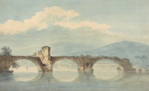 En bro över Arno (?) av William Alfred Delamotte