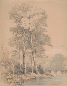 Llandovery Castle, södra Wales av William Alfred Delamotte