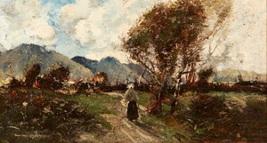 Homeward Bound (olja på duk) av William Alfred Gibson