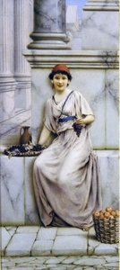 A Roman Fruitseller (akvarell på papper) av William Anstey Dollond