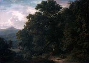 Vy över Powerscourt Demesne (olja på duk) av William Ashford