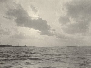 Solnedgång över vatten, 1890-talet. av William B Post