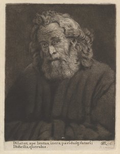 Gammal man med långt skägg, 1761.