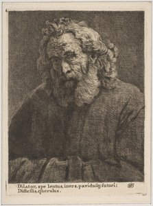Gammal man med långt skägg, 1761.