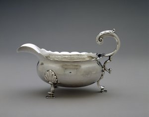Såsbåt, ca 1755-1765 (silver) av William Ball