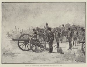 Invigning av Imperial Institute, Royal Horse Artillery avlossar en salut i Hyde Park