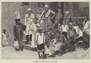 Utanför missionshuset på Zanzibar av William Barnes Wollen