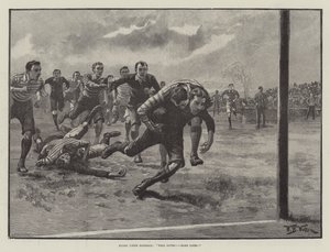 Rugby Union Football, väl frälst! Hårda linjer! av William Barnes Wollen