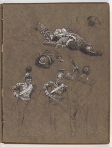 Studier för oljemålningen, ?Flaggan: Albuhera, 16 maj 1811? av William Barnes Wollen