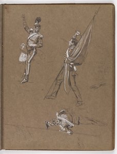 Studier för oljemålningen, ?Flaggan: Albuhera, 16 maj 1811? av William Barnes Wollen
