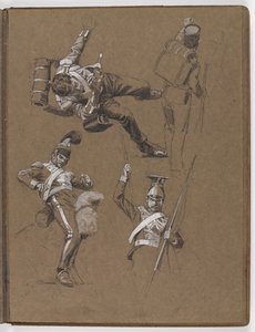 Studier för oljemålningen, ?Flaggan: Albuhera, 16 maj 1811? av William Barnes Wollen