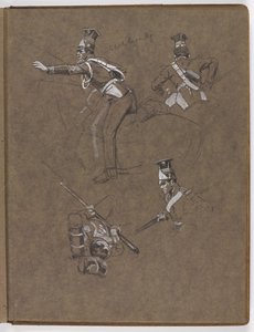 Studier för oljemålningen, ?Flaggan: Albuhera, 16 maj 1811? av William Barnes Wollen