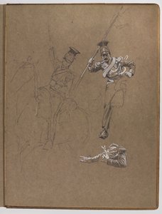 Studier för oljemålningen, ?Flaggan: Albuhera, 16 maj 1811? av William Barnes Wollen